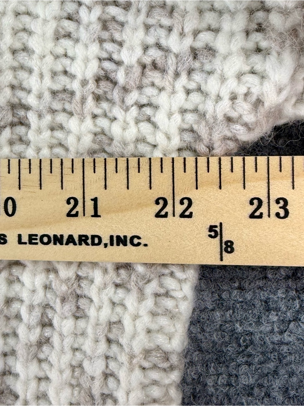 Madewell Chunky Wool Blend Knit Cardigan in Cream and Tan Heather - Picture 4 of 11